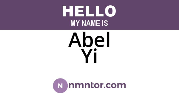Abel Yi