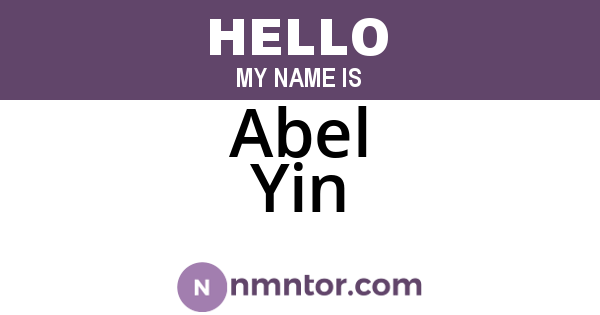 Abel Yin