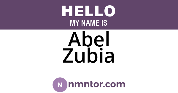 Abel Zubia