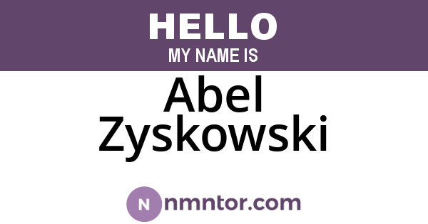 Abel Zyskowski