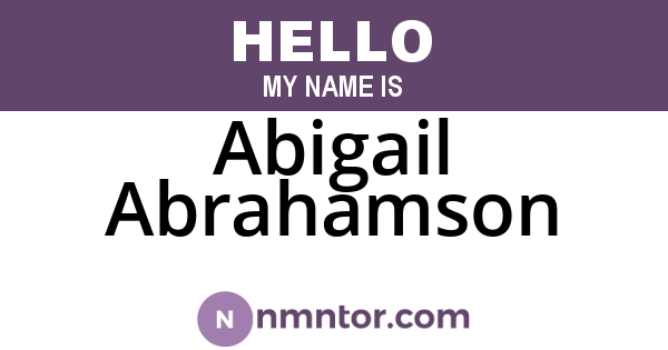 Abigail Abrahamson