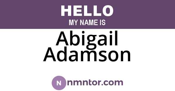 Abigail Adamson