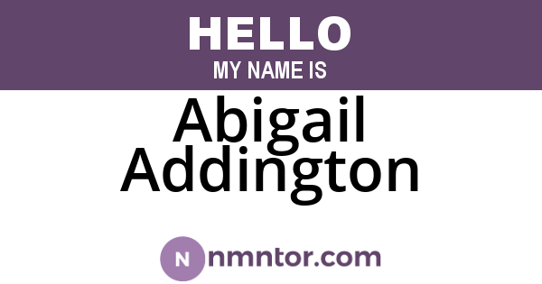 Abigail Addington