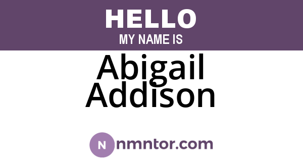 Abigail Addison
