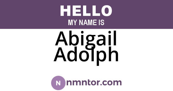 Abigail Adolph