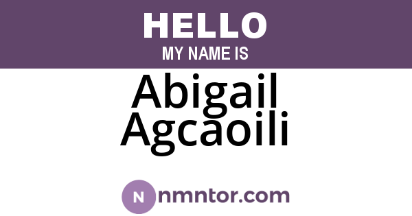 Abigail Agcaoili