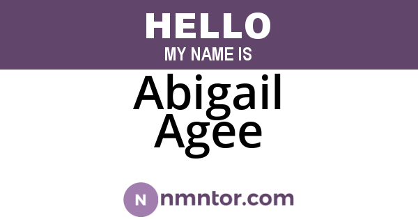 Abigail Agee