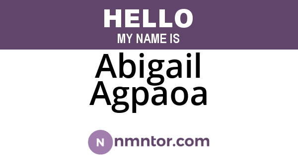 Abigail Agpaoa