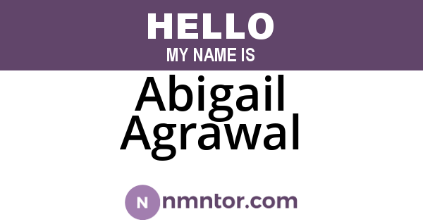 Abigail Agrawal