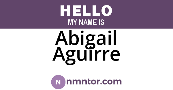 Abigail Aguirre