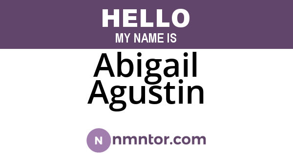 Abigail Agustin