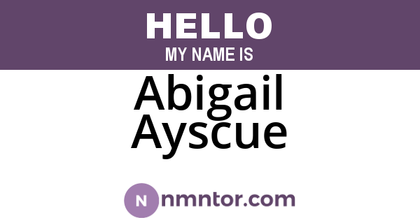 Abigail Ayscue