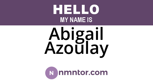 Abigail Azoulay