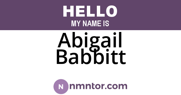 Abigail Babbitt