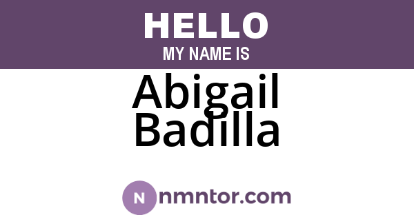 Abigail Badilla