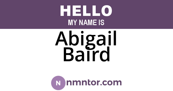 Abigail Baird