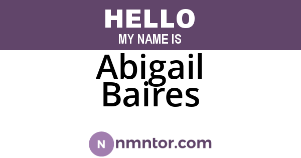 Abigail Baires