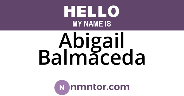 Abigail Balmaceda