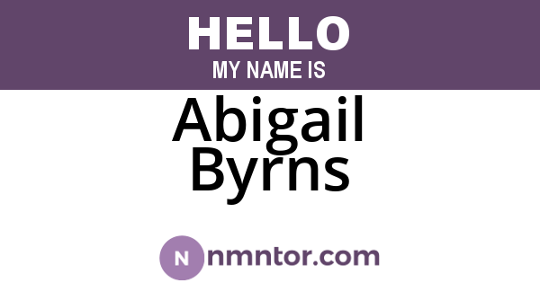 Abigail Byrns