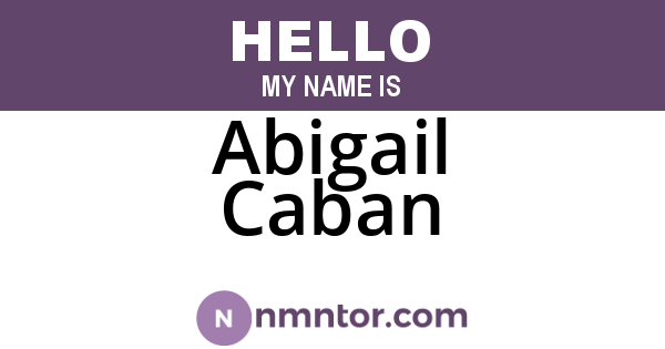 Abigail Caban