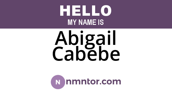 Abigail Cabebe
