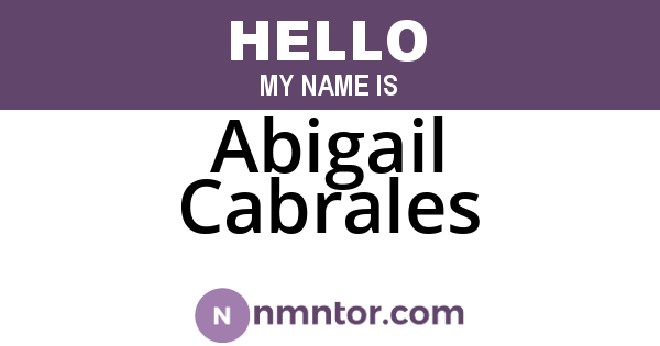 Abigail Cabrales