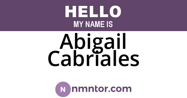 Abigail Cabriales