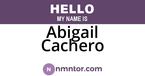 Abigail Cachero