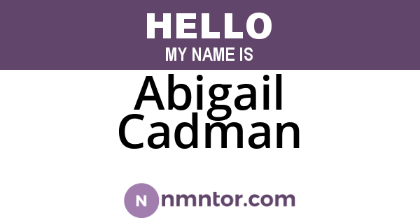 Abigail Cadman