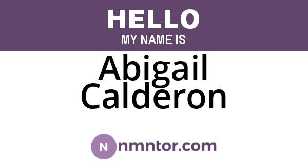 Abigail Calderon