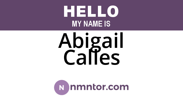 Abigail Calles