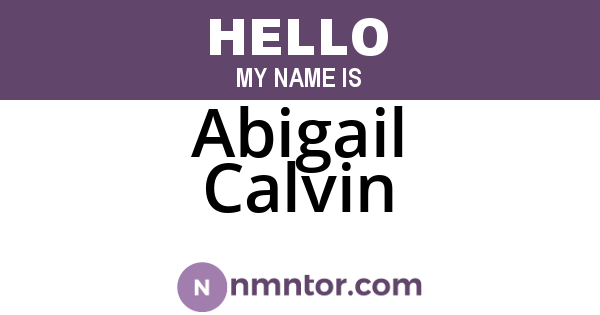 Abigail Calvin