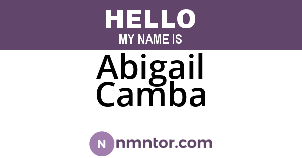 Abigail Camba