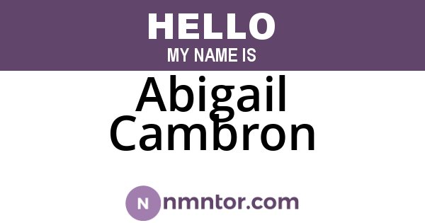 Abigail Cambron