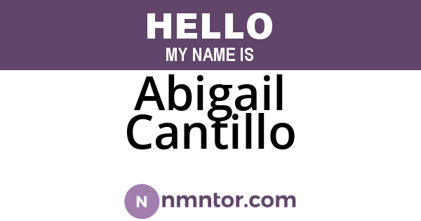 Abigail Cantillo