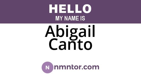 Abigail Canto