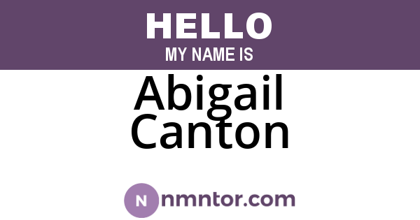 Abigail Canton