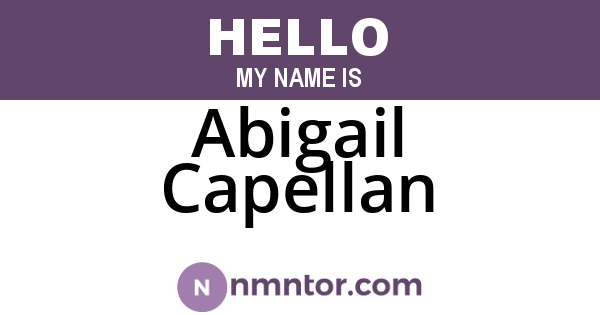 Abigail Capellan