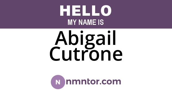 Abigail Cutrone