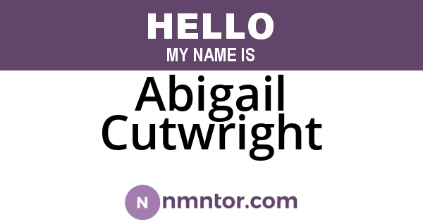Abigail Cutwright