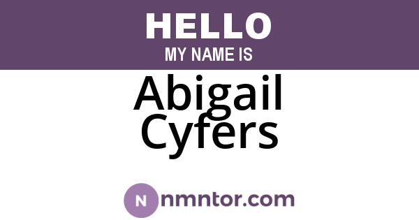 Abigail Cyfers