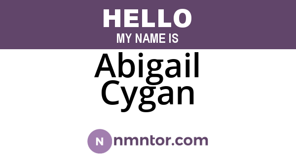 Abigail Cygan