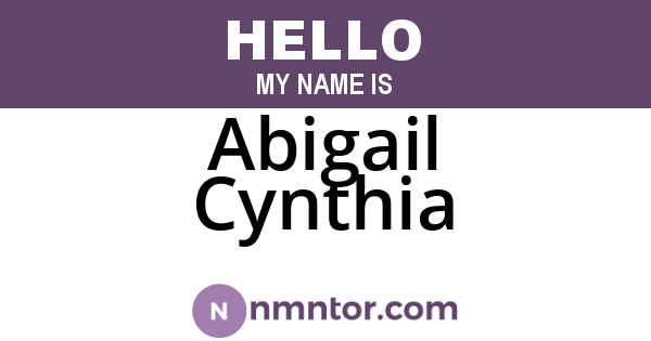 Abigail Cynthia
