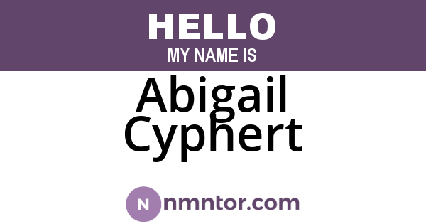Abigail Cyphert