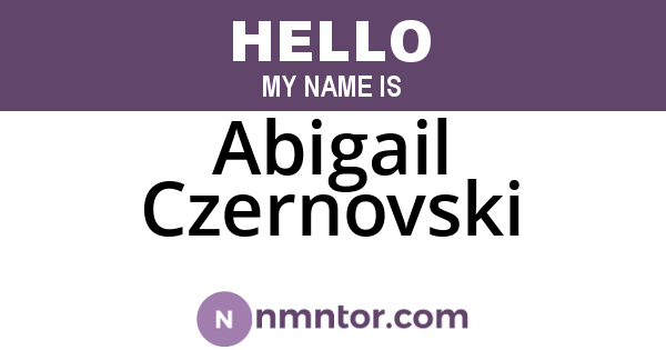 Abigail Czernovski