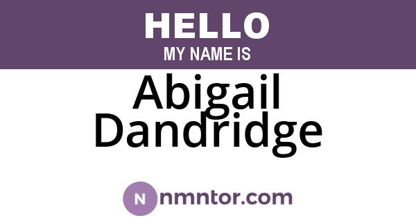 Abigail Dandridge