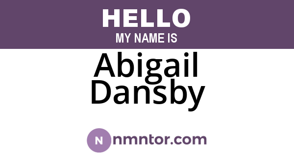 Abigail Dansby