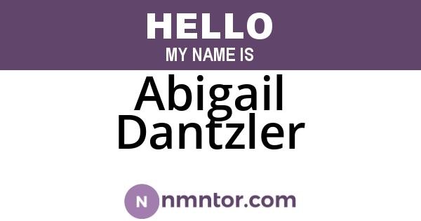 Abigail Dantzler