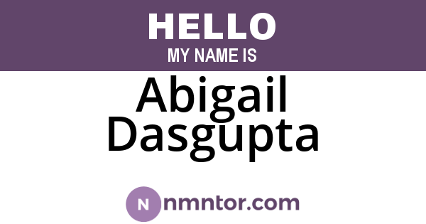 Abigail Dasgupta
