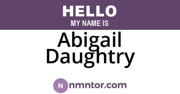 Abigail Daughtry